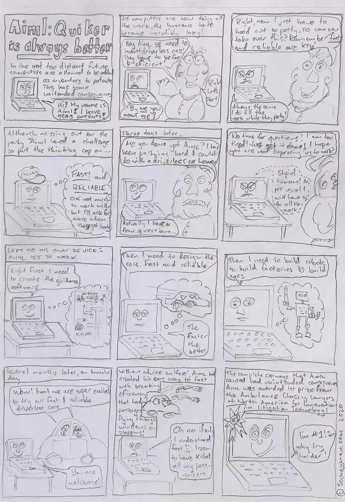 Comic: Aiml number 2. Quicker is always better.