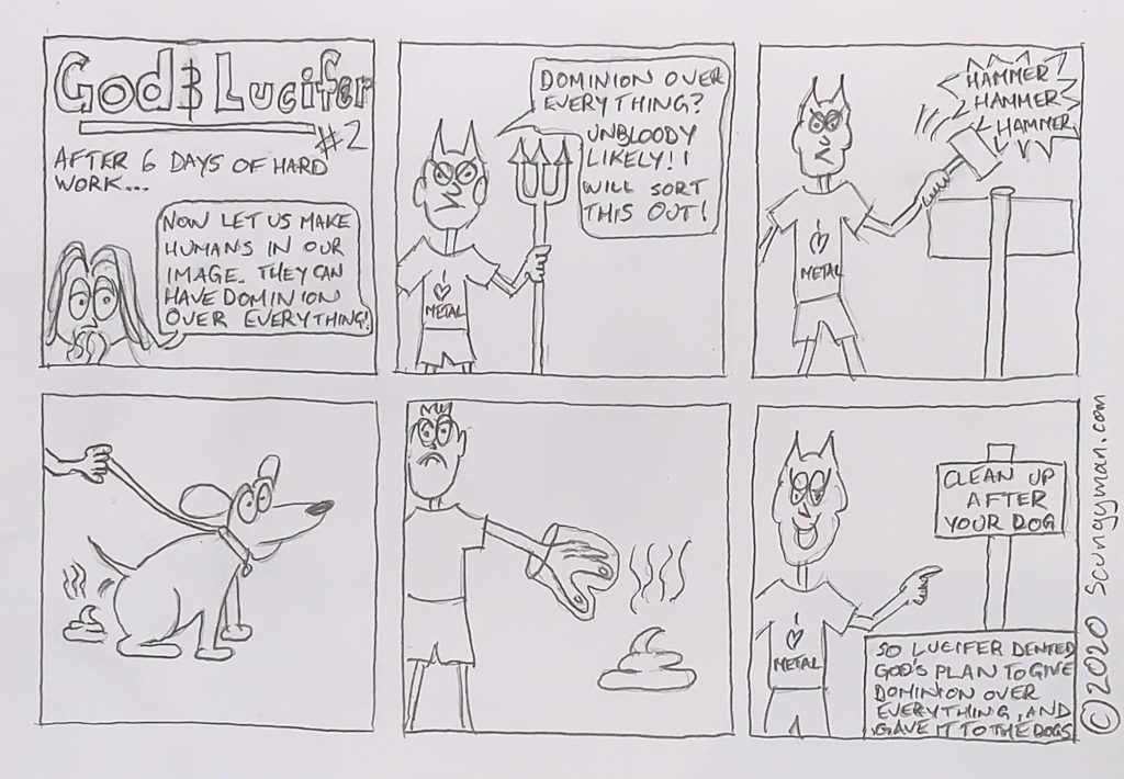 God and Lucifer comic number 2. Dominion
