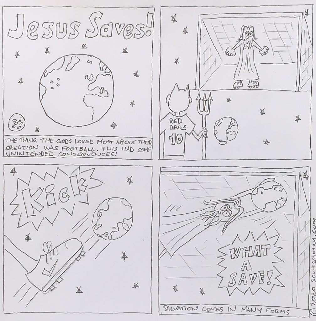 Jesus Saves Football Comic