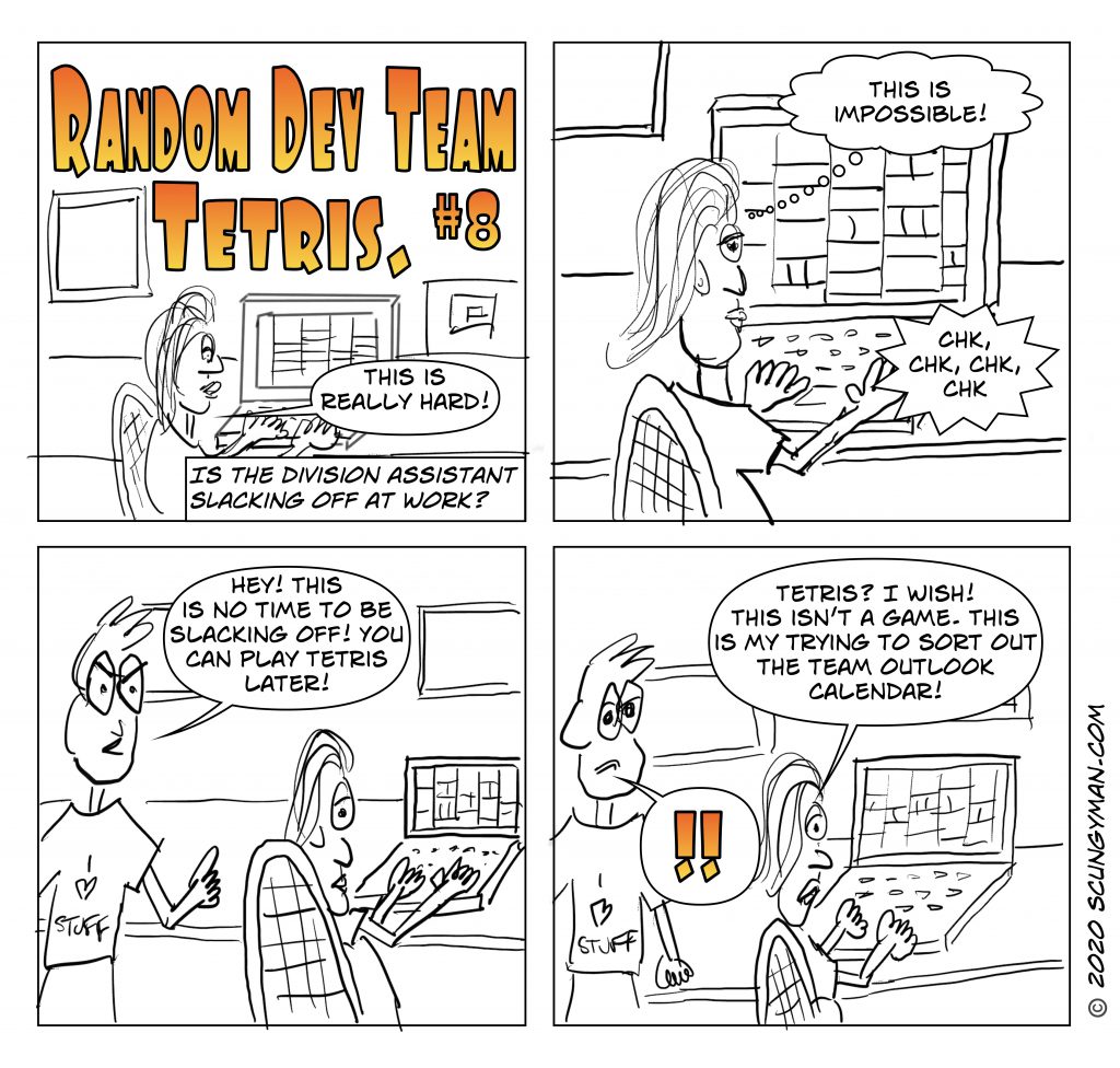 Random Dev Team number 8 comic. Tetris. 